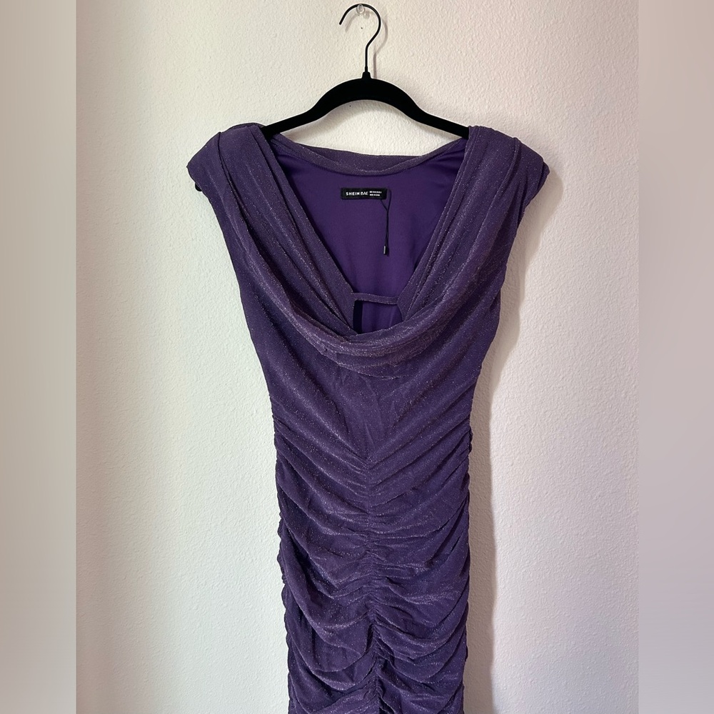 Shein Sparkly Ruched Dress